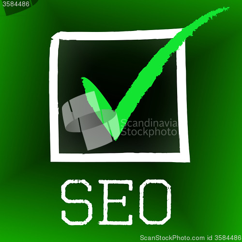 Image of Seo Tick Indicates Confirmed Correct And Pass