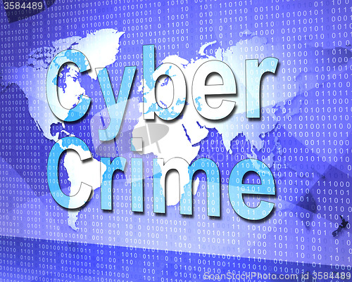 Image of Cyber Crime Shows World Wide Web And Criminal
