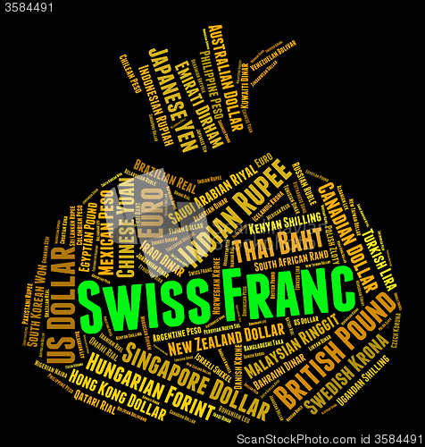 Image of Swiss Franc Means Worldwide Trading And Coinage