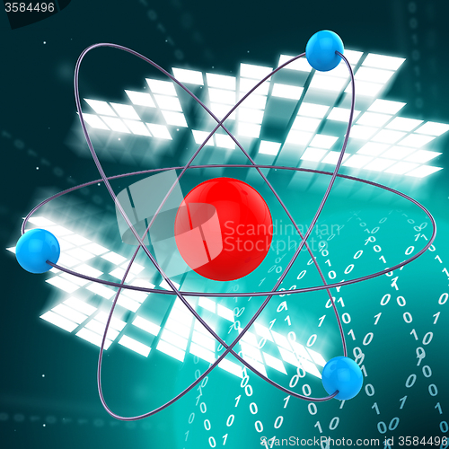 Image of Atom Molecule Indicates Chemist Formula And Chemical
