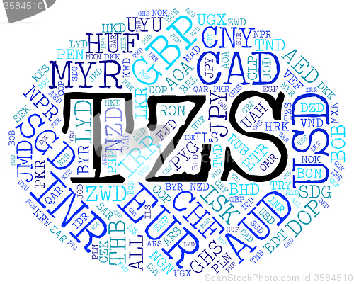 Image of Tzs Currency Represents Tanzania Shilling And Banknote