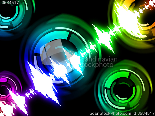 Image of Sound Wave Background Means Audio Mixer Or Beats Pattern\r