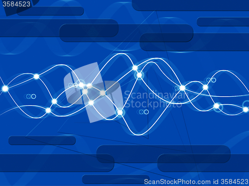 Image of Blue Double Helix Background Shows DNA And Anatomy\r