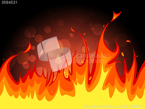 Image of Copyspace Fire Indicates Flame Blaze And Fiery