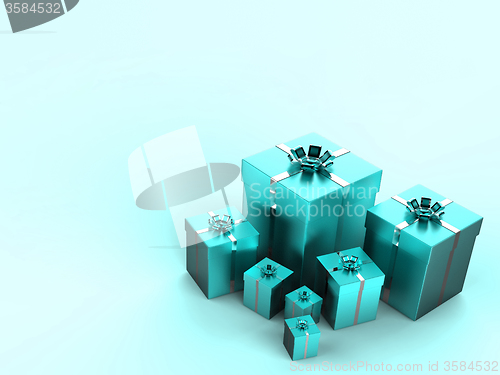 Image of Birthday Copyspace Shows Gift Box And Celebrating