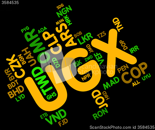 Image of Ugx Currency Indicates Forex Trading And Banknote