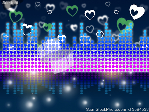 Image of Soundwaves Background Means DJ Singer Or Instruments\r