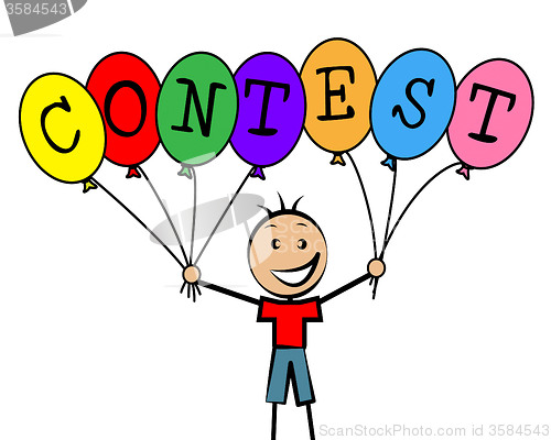 Image of Contest Balloons Means Kids Challenge And Competitiveness