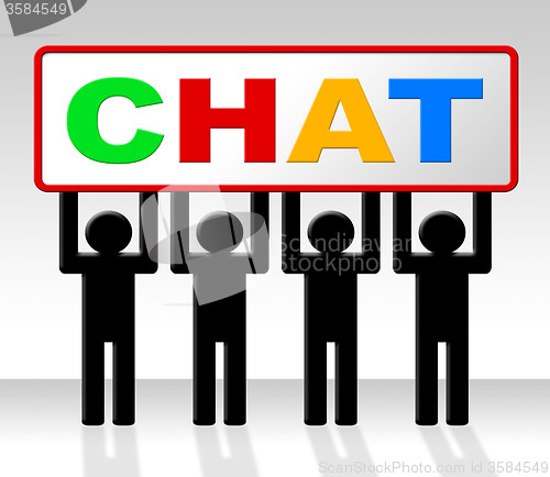 Image of Chat Chatting Indicates Talking Typing And Talk