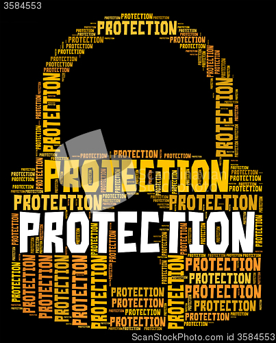 Image of Protection Lock Shows Text Encryption And Security