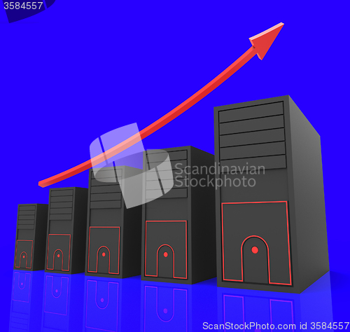 Image of Increase Computer Storage Shows Improvement Advance And Upward