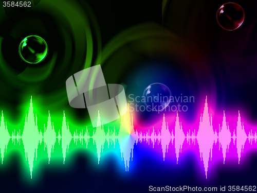 Image of Sound Wave Background Means Music Volume Or Amplifier\r