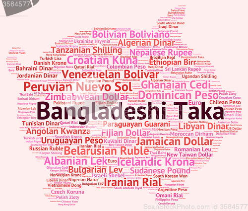 Image of Bangladeshi Taka Means Foreign Currency And Broker
