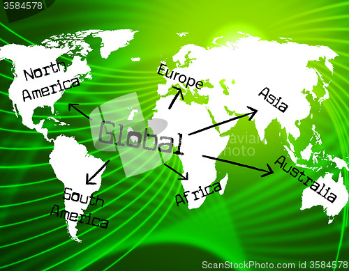 Image of Global World Represents Commercial Trade And Corporate