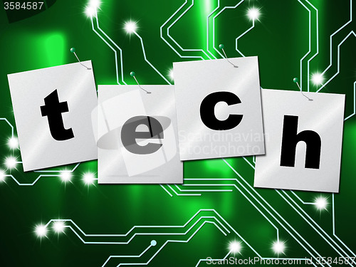 Image of Electronic Circuit Means High Tech And Digital
