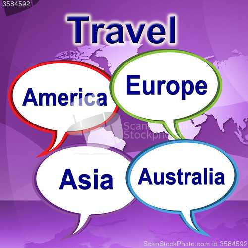 Image of Travel Words Represents Journeys Expedition And Traveller