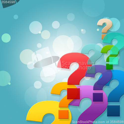 Image of Question Marks Shows Frequently Asked Questions And Asking