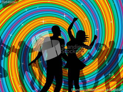 Image of Disco Dancing Indicates Dancer Music And Discotheque