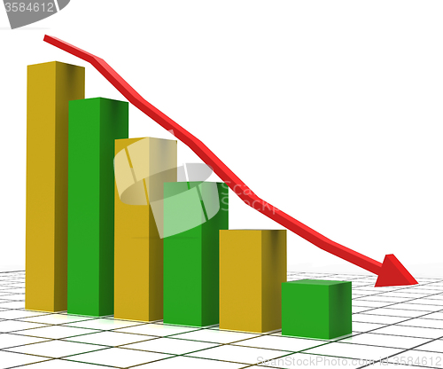 Image of Decreasing Report Shows Graphic Analysis And Graphs