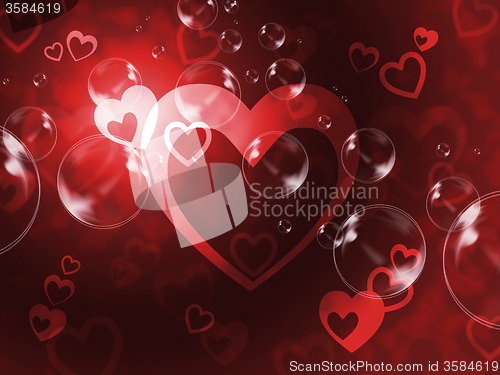 Image of Hearts Background Means Passionate Wallpaper Or Loving Art\r