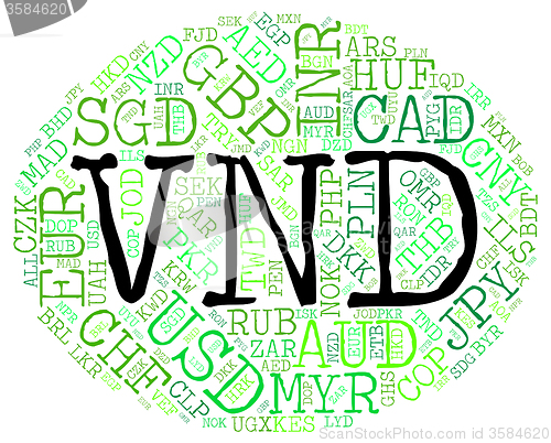 Image of Vnd Currency Shows Forex Trading And Banknotes