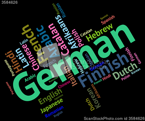 Image of German Language Indicates Text International And Foreign