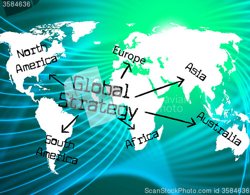 Image of Global Strategy Shows Worldwide Globe And Earth