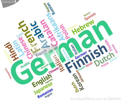 Image of German Language Shows Germany Communication And Words