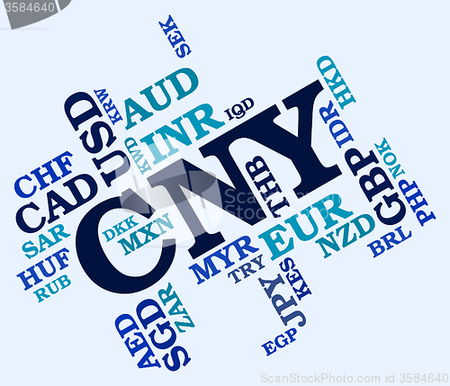 Image of Cny Currency Indicates Worldwide Trading And Banknotes
