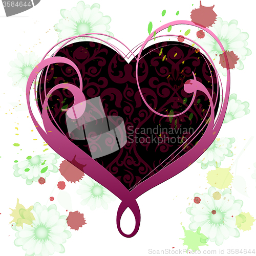 Image of Heart Background Means Valentines Day And Abstract