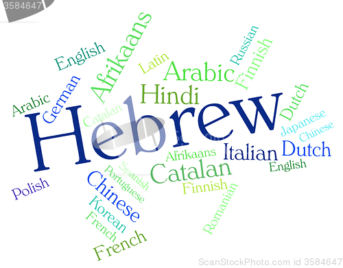 Image of Hebrew Language Shows Vocabulary Speech And Translate