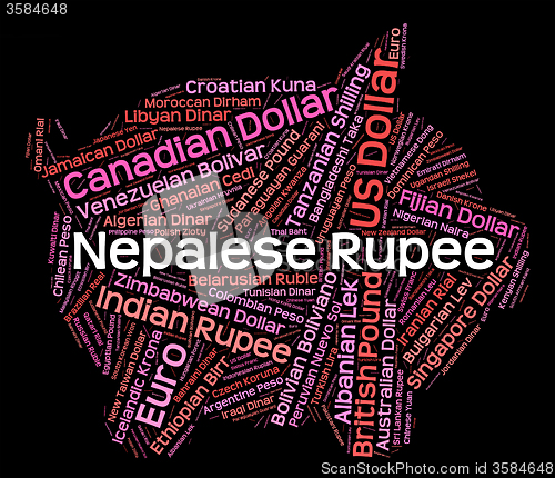 Image of Nepalese Rupee Means Exchange Rate And Foreign