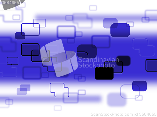 Image of Background Technology Shows Blue Block And Design