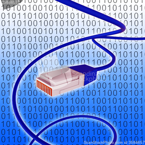 Image of Digital Network Represents World Wide Web And Connected