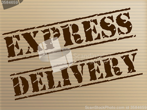 Image of Express Delivery Means High Speed And Action