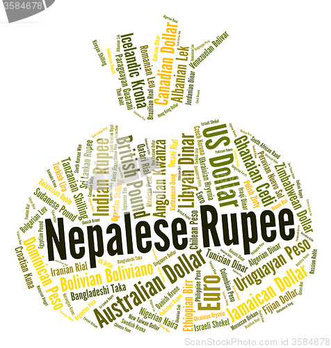 Image of Nepalese Rupee Shows Forex Trading And Broker