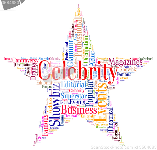 Image of Celebrity Star Means Text Word And Fame