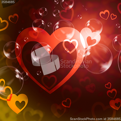 Image of Hearts Background Means Romance  Love And Passion\r