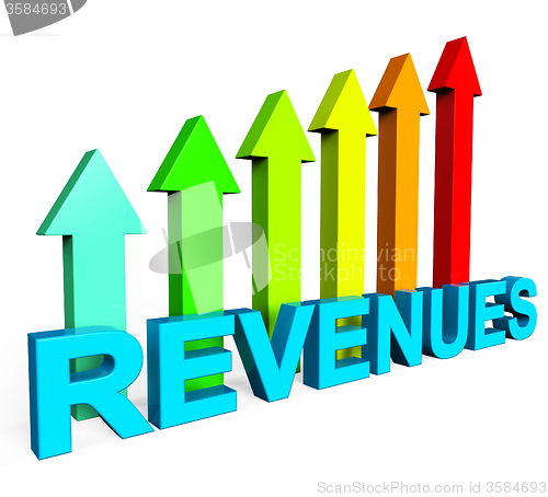 Image of Revenues Increasing Indicates Financial Report And Diagram