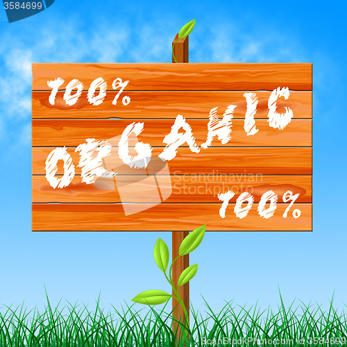 Image of One Hundred Percent Shows Organic Products And Completely