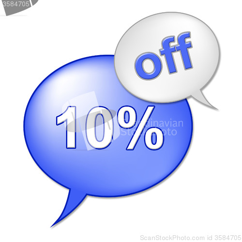 Image of Ten Percent Off Means Closeout Reduction And Promotional