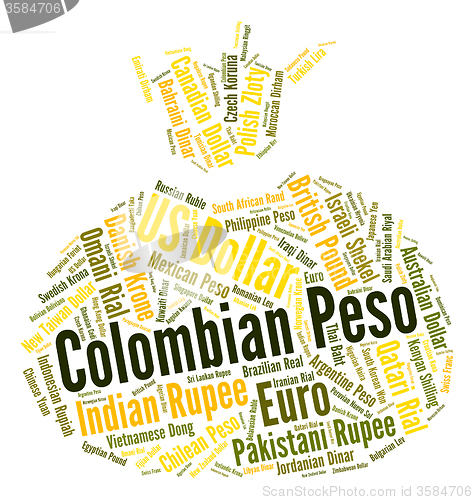 Image of Colombian Peso Indicates Currency Exchange And Currencies