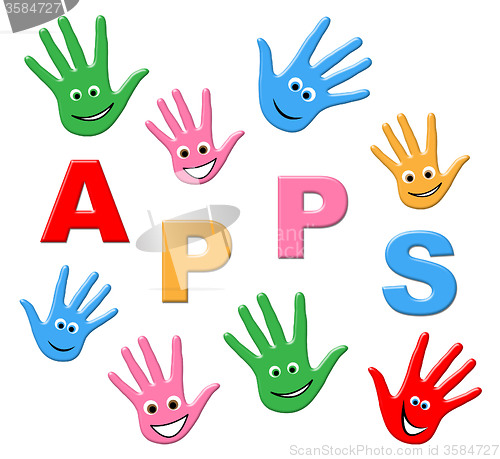 Image of Kids Apps Means Application Software And Computing