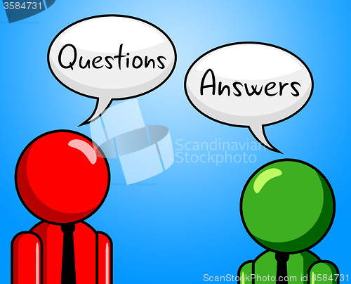 Image of Questions Answers Indicates Questioning Asked And Assistance
