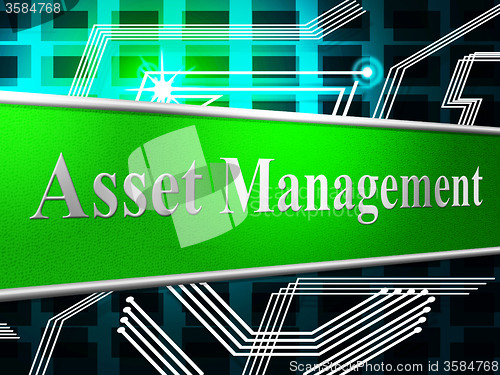 Image of Management Asset Represents Business Assets And Goods