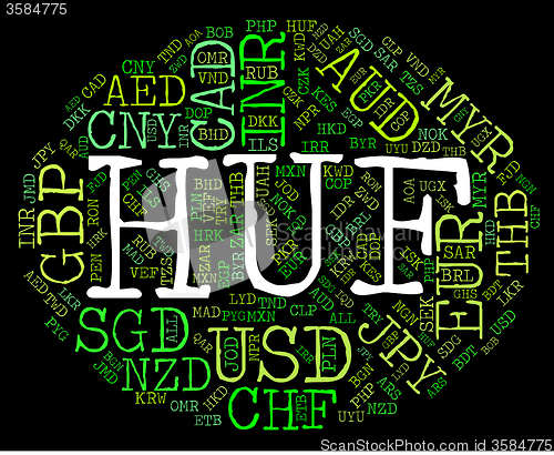 Image of Huf Currency Means Worldwide Trading And Exchange