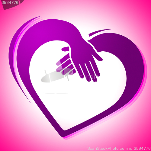 Image of Holding Hands Shows Heart Shape And Affectionate