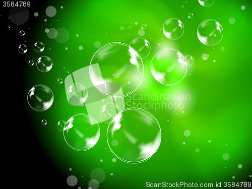 Image of Abstract Bubbles Background Shows Beautiful Creative Spheres\r