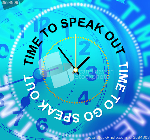 Image of Speak Out Means Say Your Mind And Announcing