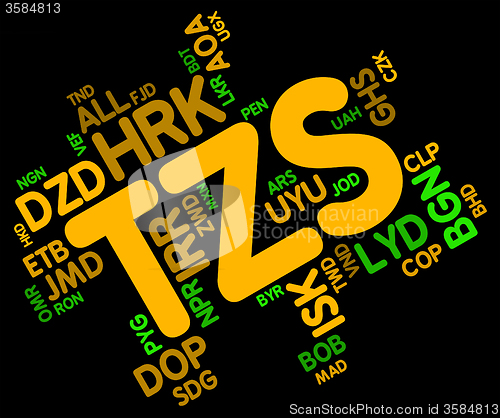 Image of Tzs Currency Shows Worldwide Trading And Currencies